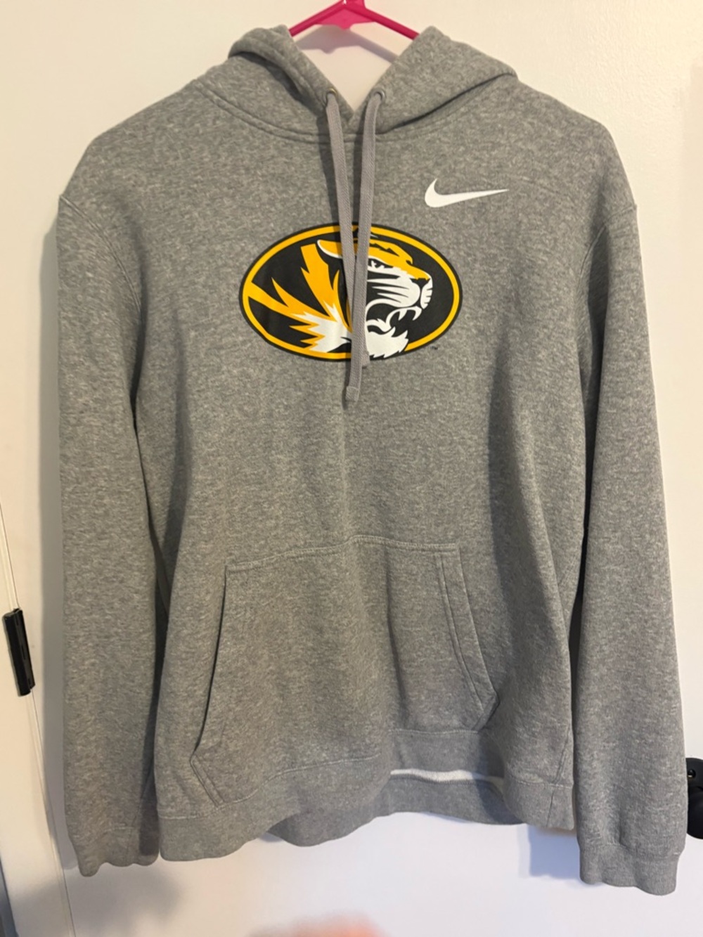 Nike Gray Missouri Tigers Hoodie with Yellow & Black Logo
